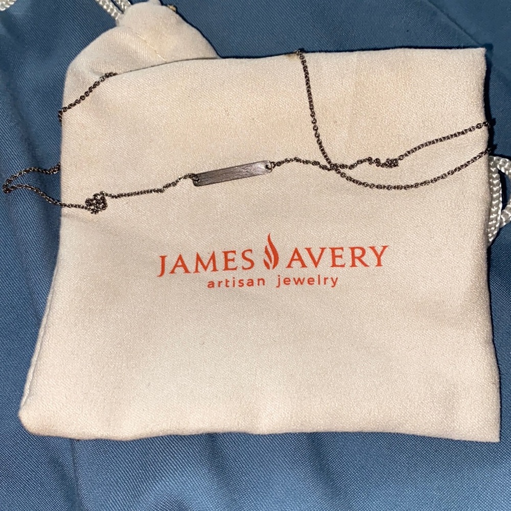 James Avery, horizontal bar necklace- silver